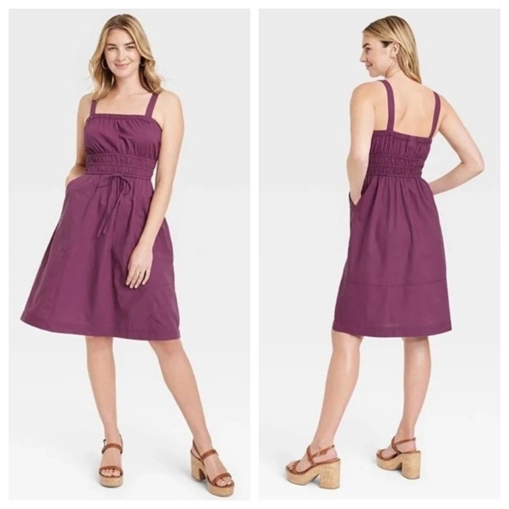 UNIVERSAL THREAD Midi Dress Purple Lightweight Perfect for Summer!